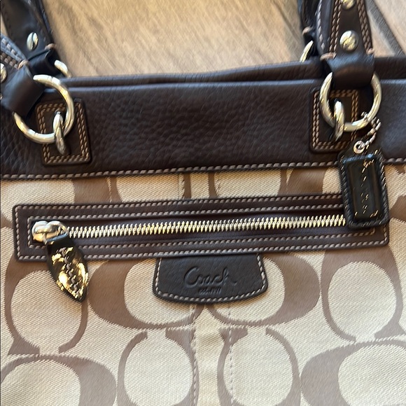 Coach G0993-14423 Signature “C” Canvas w/ Leather Trim Satchel Handbag - Picture 4 of 10